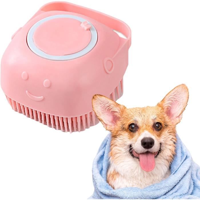 Brosse de Bain - Brosse en Silicone - Douce - Résistante à la Chaleur - Pour Chiens et Chats