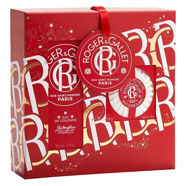 Coffret Eau de Cologne - Roger & Gallet - Jean Marie Farina - 100ml - Savon Parfumé 100g - Édition Limitée