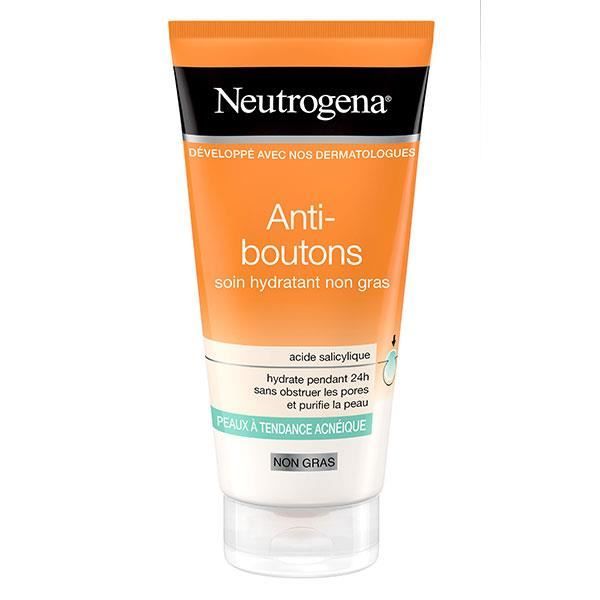 Soin Hydratant Anti-Boutons - NEUTROGENA - 50ml - Non gras - Acide salicylique - Aloe vera