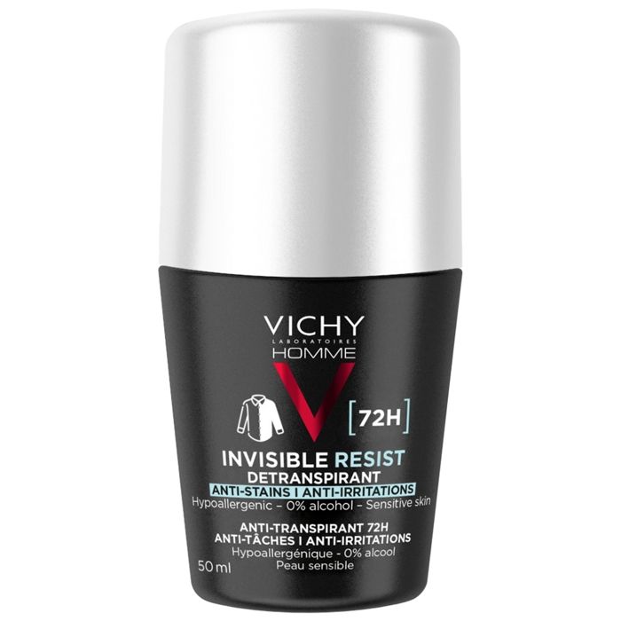 Dermo-Détranspirant - Vichy - Homme - 72H - Anti-Taches - Anti-Irritations 50ml