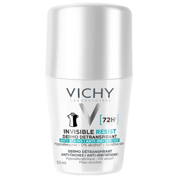 Détranspirant - Vichy - Invisible Resist 72H - Anti-Taches - Anti-Irritations - Hypoallergénique