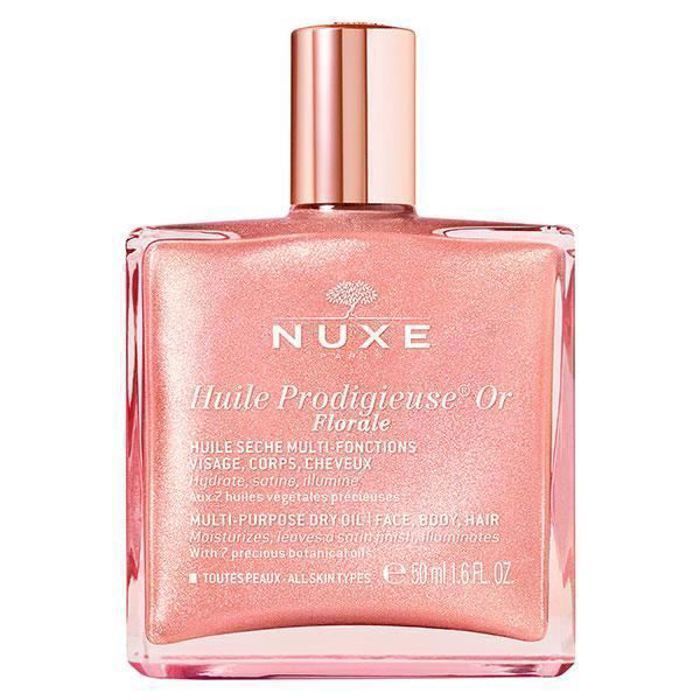 Huile Sèche Scintillante - Nuxe - Huile Prodigieuse® Or Florale - 50ml - Vegan - Tous types de peau