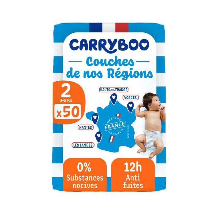 Carryboo Couches de nos régions Taille 2 (3-6kg)