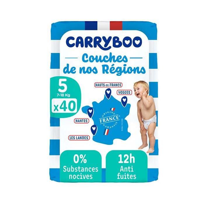 Carryboo Couches de nos régions Taille 5 (12-25kg)
