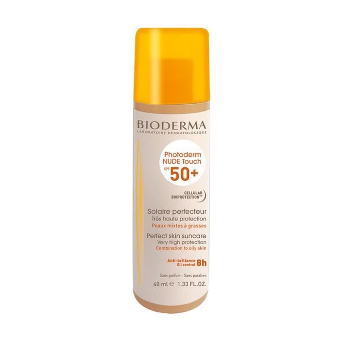 Protection solaire - BIODERMA - Photoderm Nude SPF50+ - Couleur Claire - 40 ml