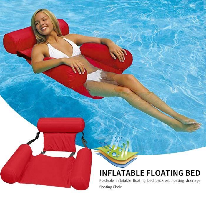 Fauteuil Gonflable - Glossy - Rouge - PVC - 1200x1000x1000mm - Adulte