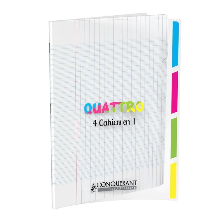 Conquerant classique cahier '4 en 1', 240 x 320…