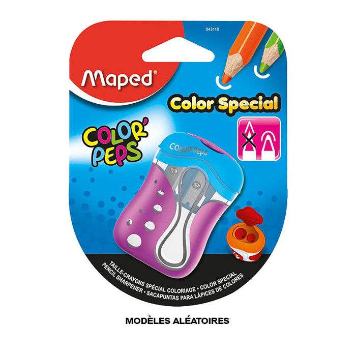 Taille-crayon 2 trous - Maped - Color'Peps - Mixte - Enfant - Disponible en plusieurs couleurs