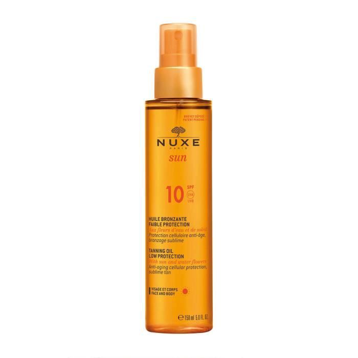Huile Protectrice Bronzante - NUXE - SPF10 - 150 ml - Anti-Age - Fini Satiné