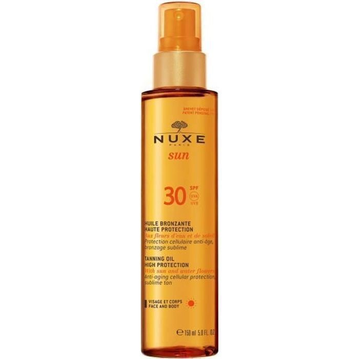 Nuxe Sun Huile Bronzante SPF30 Visage & Corps 150ml