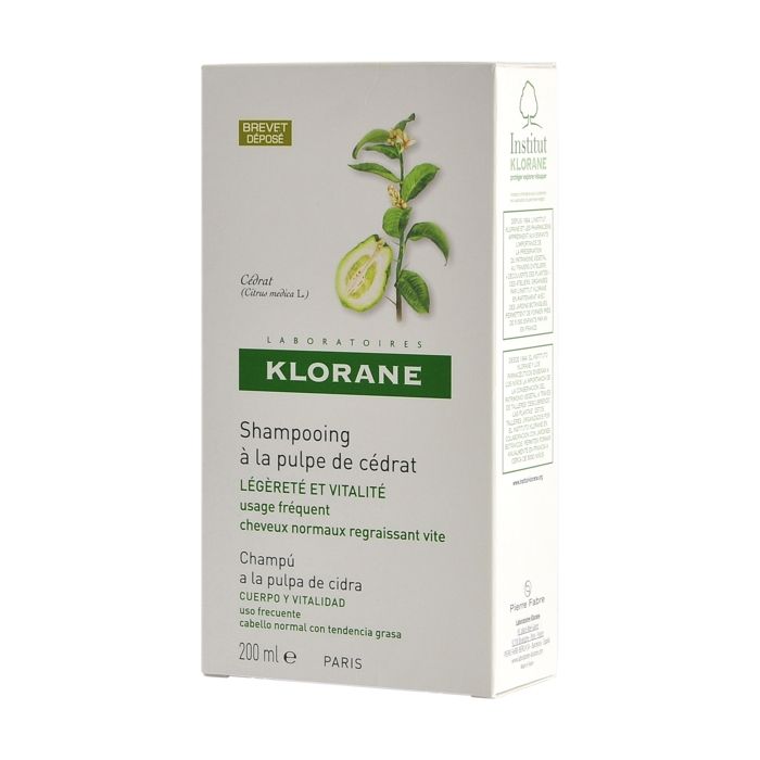Klorane Pulpe de Cédrat Shampooing Purifiant Légèreté 200ml