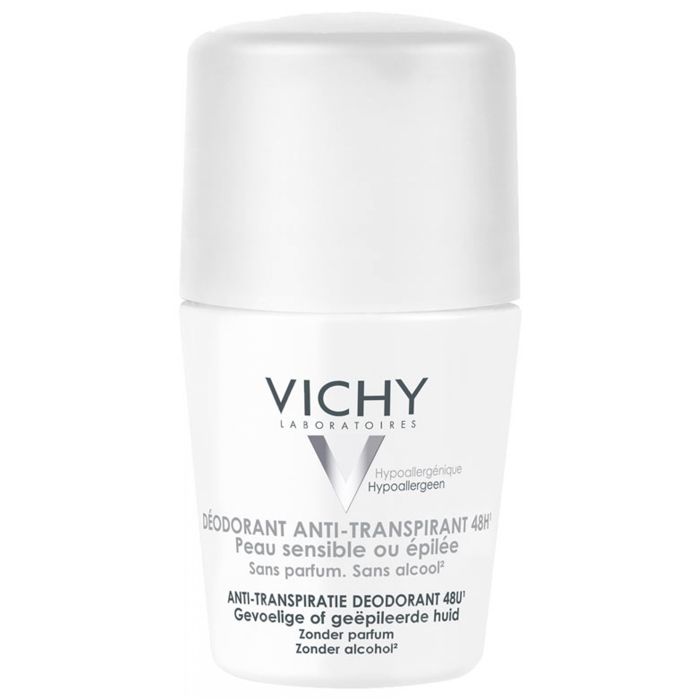 Déodorant - Vichy - Roll-On - 50ml - Peaux Sensibles - Efficacité 48h