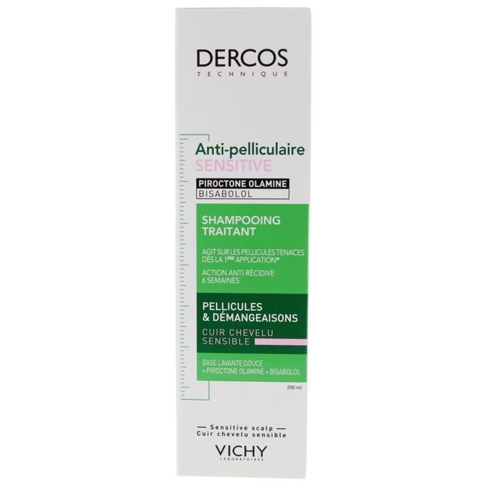 Vichy Dercos Shampooing Traitant Antipelliculaire Sensitive 200ml
