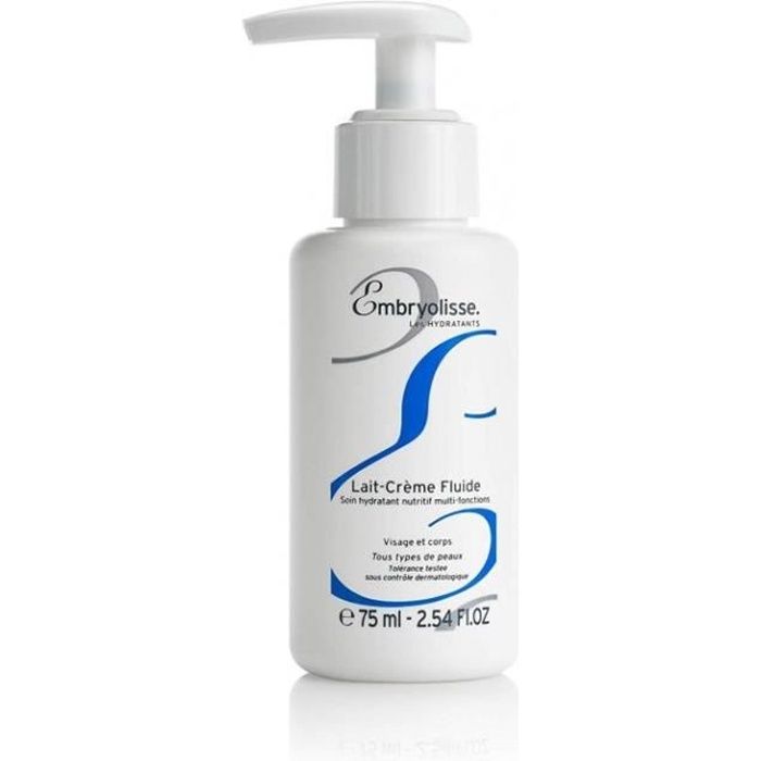 Soin multi-usages - EMBRYOLISSE - Lait Crème Fluide - 75ml - Hydratant - Démaquillant - Apaisant