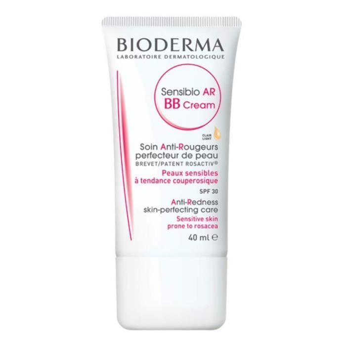 Crème BB - BIODERMA - SENSIBIO - 40 ML - Peau sensible - Hydratante - Protection UV