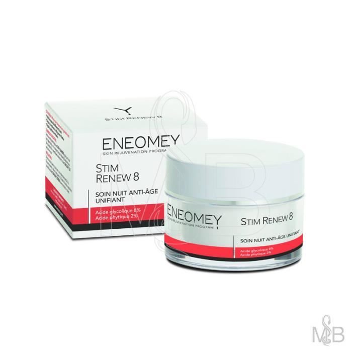 Soin de nuit - Eneomey - Stim Renew 8 - 50ml - Anti-âge - Unifiant