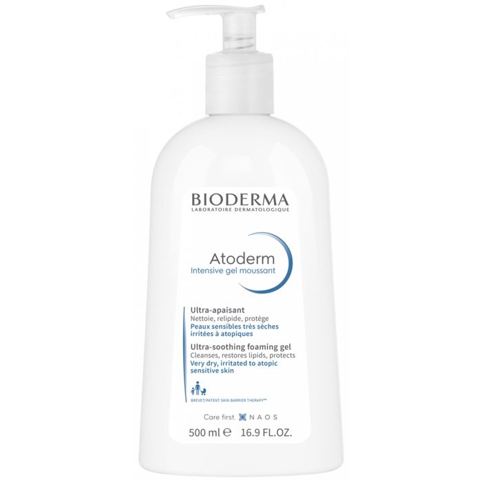 Gel Moussant - BIODERMA - ATODERM INTENSIVE - 500 ml - Hypoallergénique - Sans parabène