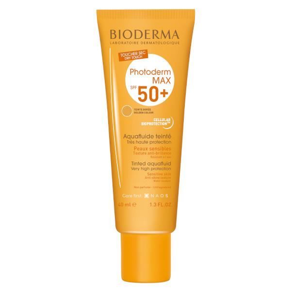Protection solaire - Bioderma - Photoderm MAX - Aquafluide Teinté Doré - SPF50+ - 40ml