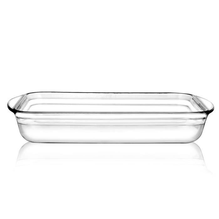Casserole rectangulaire - OCUISINE - PYREX - 35x23 cm - Céramique - Poignée orange 15 cm
