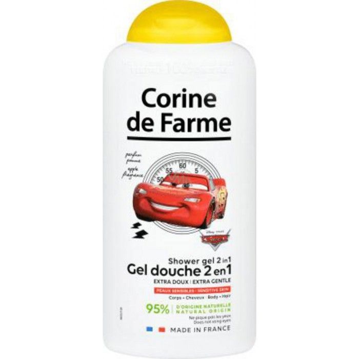 Gel douche 2en1 - CORINE DE FARME - Cars - 300ml - Extra Doux - Sans Parabène