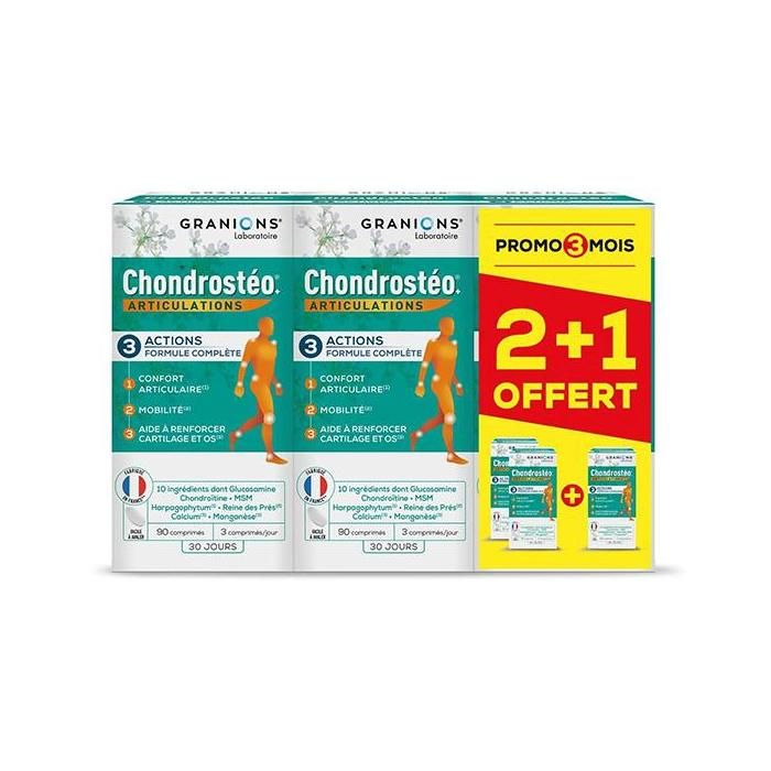 Granions Chondrostéo Articulations Lot de 3 x 90 comprimés