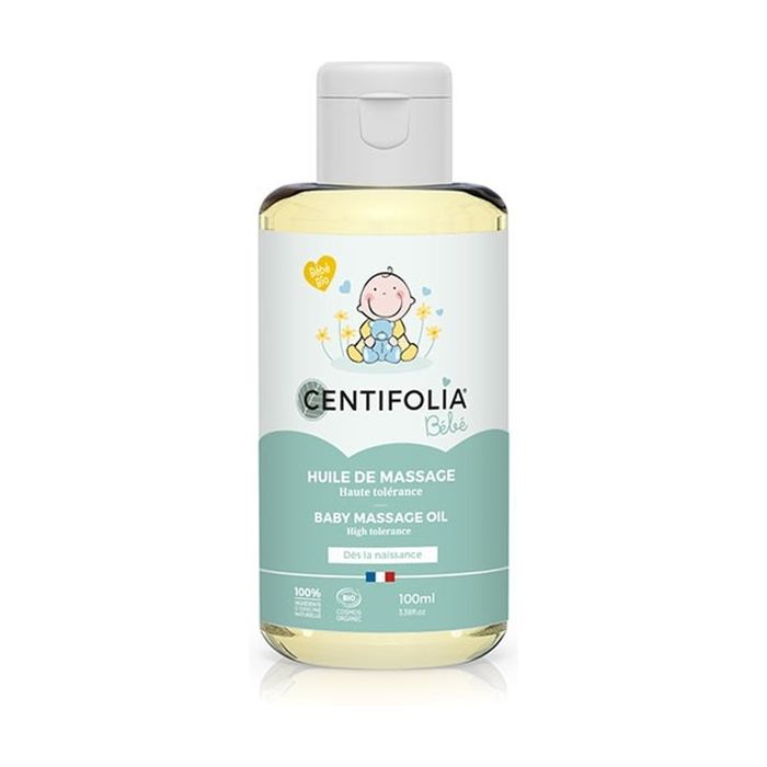 Huile de Massage Haute Tolérance pour Bébé - CENTIFOLIA - 100ml