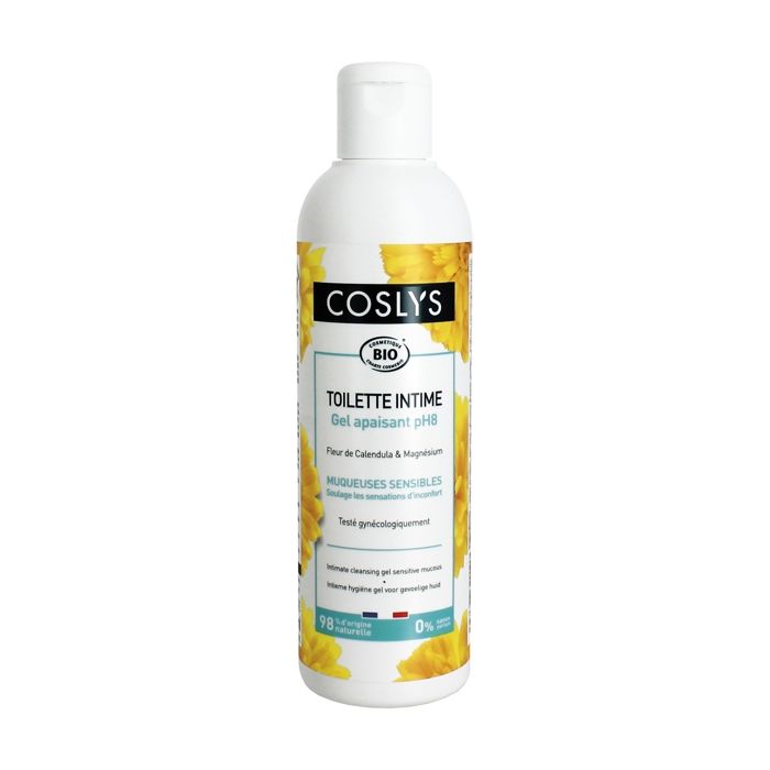 COSLYS - Gel apaisant pH8 toilette intime - muqueuses sensibles 250 ml de gel