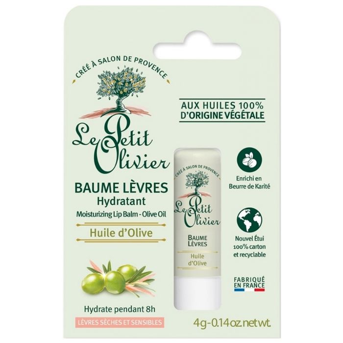 Baume à Lèvres - Le Petit Olivier - Hydratant - Huile d'Olive - Sans Paraben - 4g