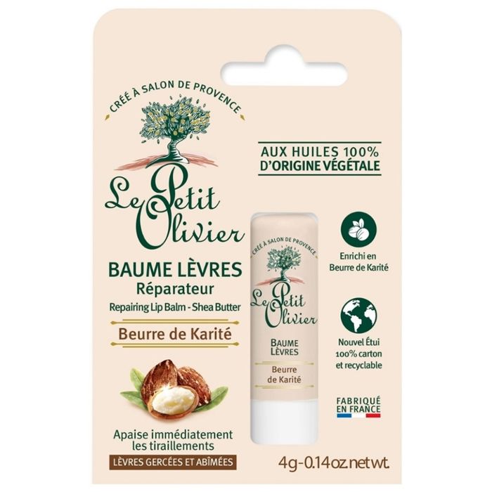 Baume à Lèvres - Le Petit Olivier - Réparateur - Beurre de Karité - 4g - Sans Paraben