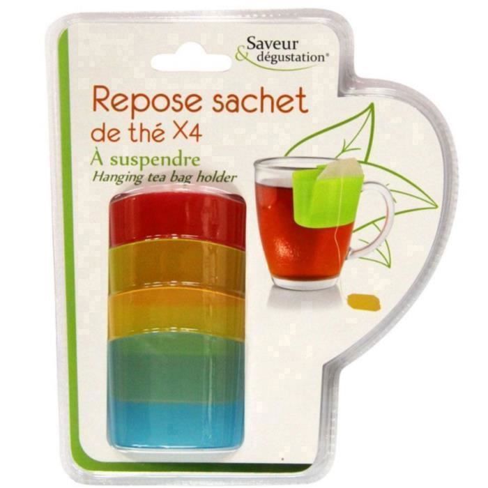 Repose-sachet de thé - Cook Concept - Multicolore - Pratique - Facile d'entretien - Dimensions 4.5x5.9x2.6cm