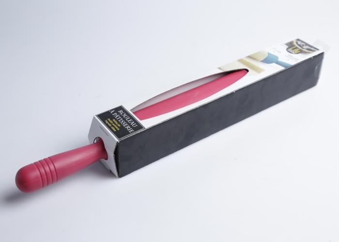Rouleau à pâtisserie - Silicone - Rouge - Flexible - Anti-adhésif - Facile à nettoyer