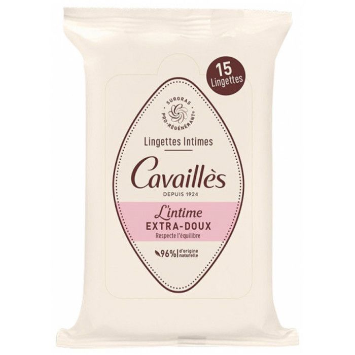 Rogé Cavaillès Lingettes Intimes Extra Douces 15 Lingettes