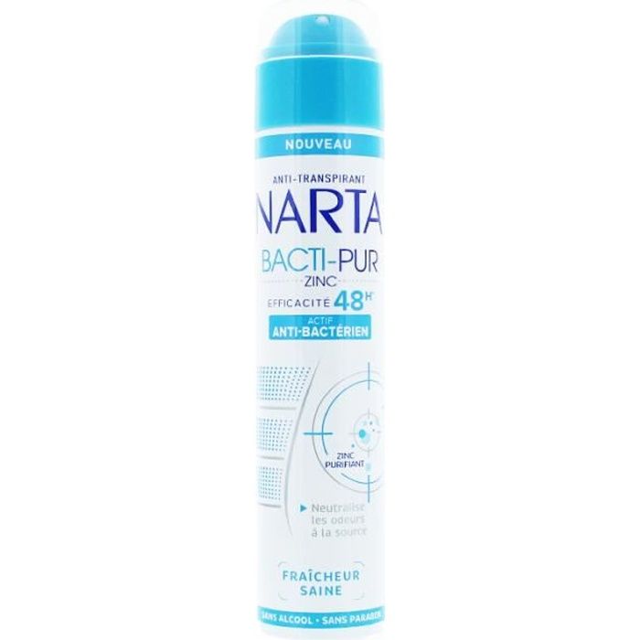 Déodorant Spray - Narta - Bacti-Pur - Anti-Transpirant - Anti-Bactérien - 48h - 200ml