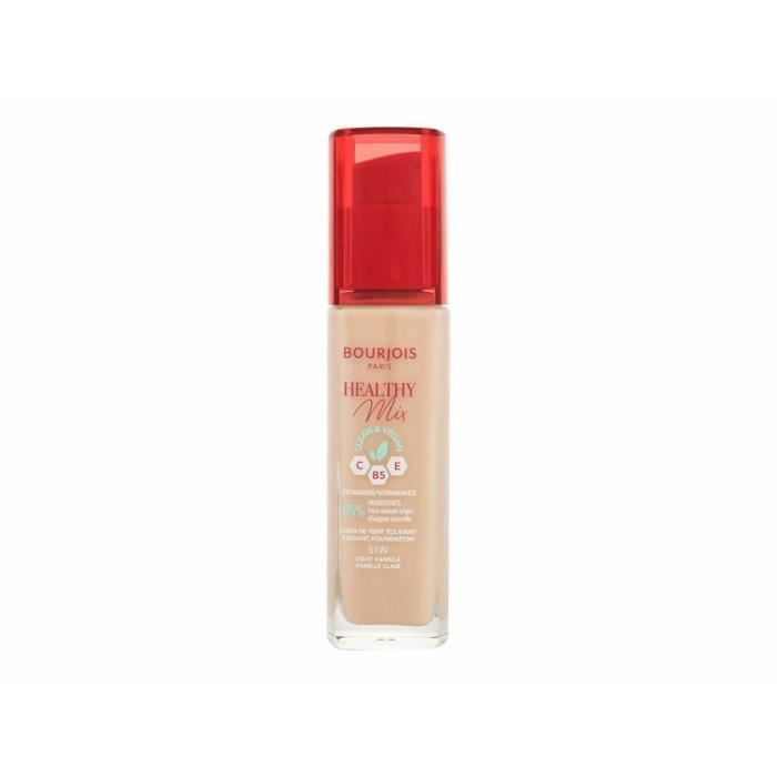 Fond de Teint - Bourjois - Healthy Mix Clean & Vegan - 30ml - Vanille Légère 51W - Peau Éclaircissante