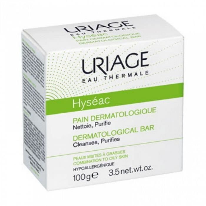 Pain Dermatologique - URIAGE - Hyséac - 100g - Sans alcool - Tous types de peau