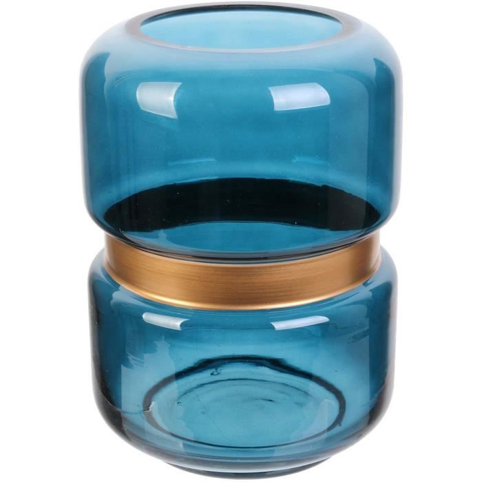 Vase en verre - Non spécifié - 20.5 cm - Couleur Bleu - Style Contemporain - Design