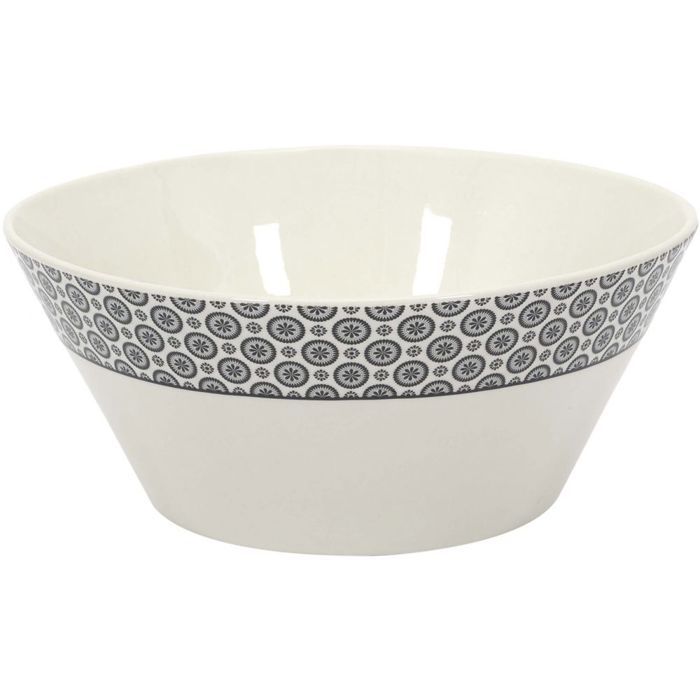 Saladier - Cottage - Porcelaine - Diamètre 24 cm - Beige/Gris