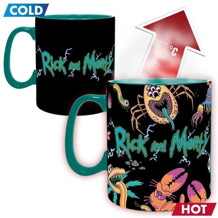 Mug - Rick Et Morty - 460 Ml - Noir - Porcelaine - Céramique - Grès