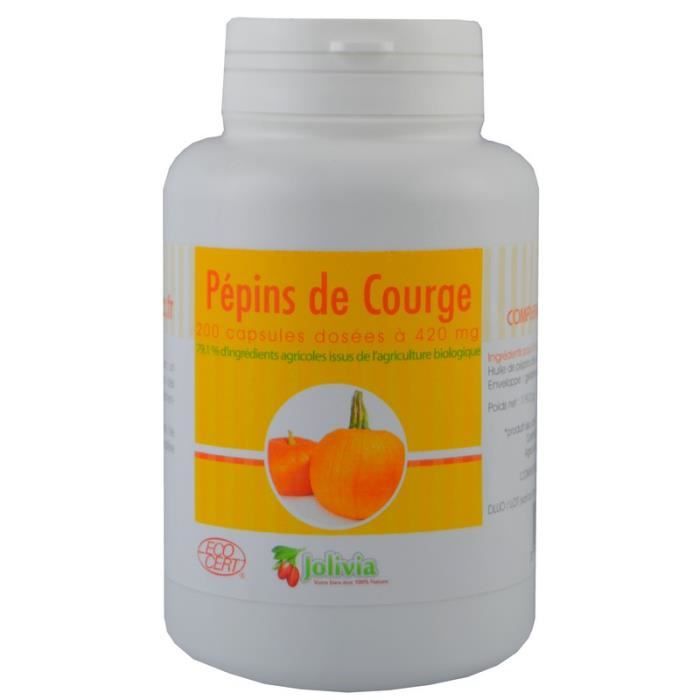 Pépin de Courge Bio AB 200 capsules 420 mg
