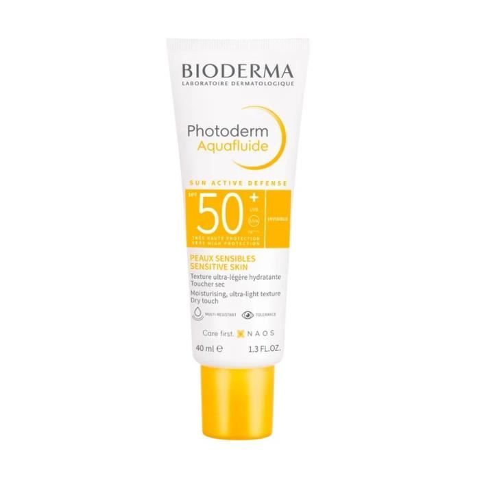 Soin Solaire - BIODERMA - Photoderm Aquafluide - SPF50 - 40Ml - Peaux Sensibles