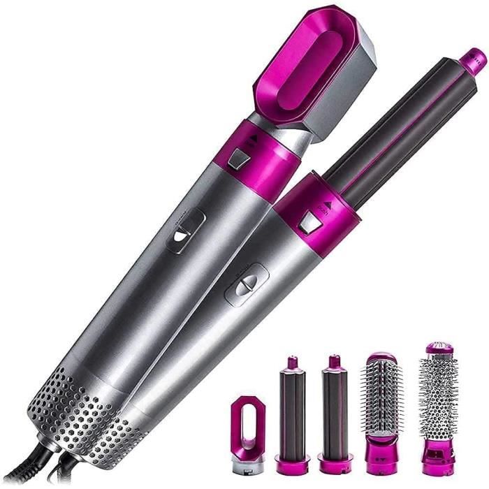 Curling Iron 5 en 1 Sèche-cheveux Brosse et volumiseur, Sèche-cheveux détachables Sèche-cheveux Styer, pinceau d'air chaud [55]