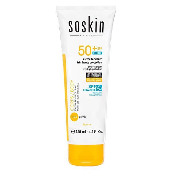 SOSkin Protections Solaire Low-Tox Crème Fondante SPF50+ 125ml