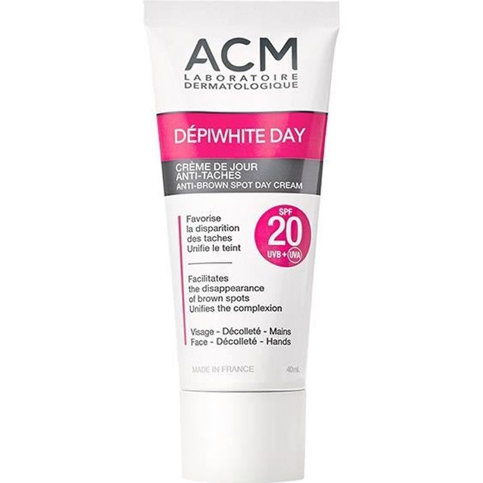 Crème de Jour Anti-Taches - ACM - Dépiwhite - SPF20 - 40ml - Sans parabène