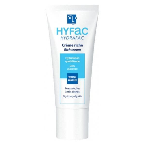 Crème hydratante - Hyfac - Hydrafac Crème Riche - 40ml - Peaux sèches - Sans paraben