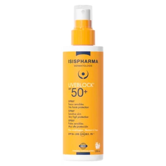 Spray solaire - ISISPHARMA - Uveblock SPF50+ - 200ml - Waterproof - Protection UV