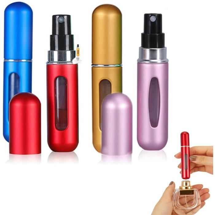 Flacons Vaporisateurs Vides, 4 Pcs Flacon Parfum Vide 5ml, Vaporisateur Parfum Vide 5ml, Bouteille de Parfum Rechargeable