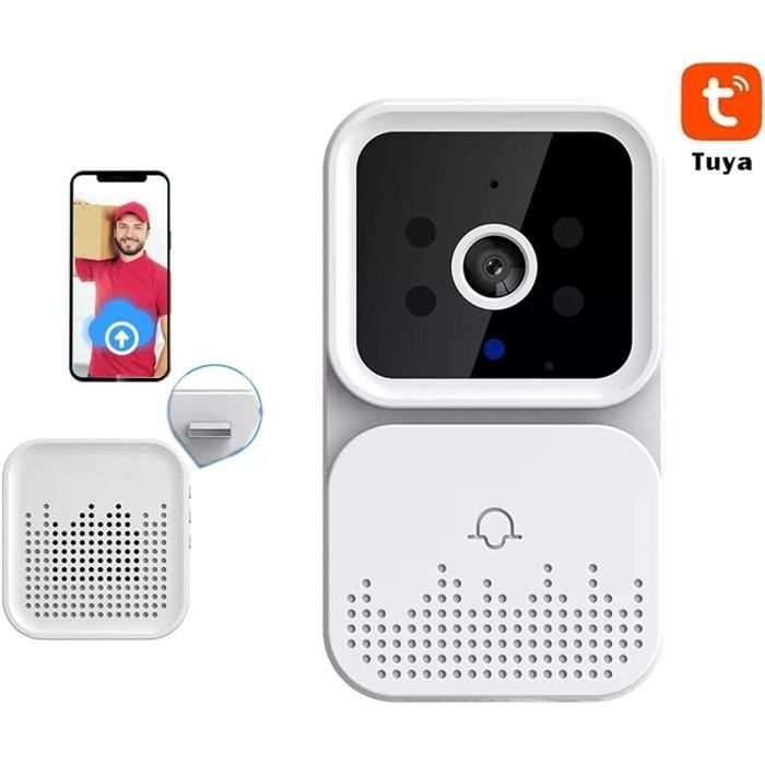 Sonnette Sans Fil Connectée Caméra Surveillance Application Tuya Smart Wifi Camera Enregistrement Vidéo Sonne