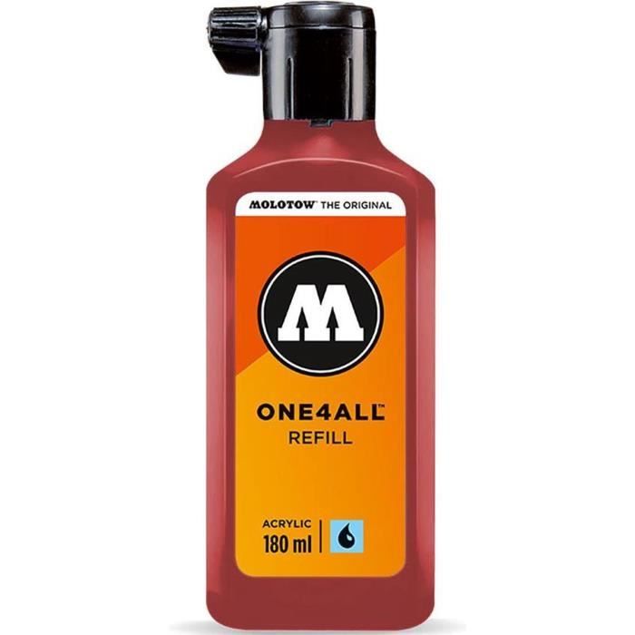 Peinture acrylique - Molotow - ONE4ALL™ - Recharge 180ml - Couleur Bourgogne - Mat