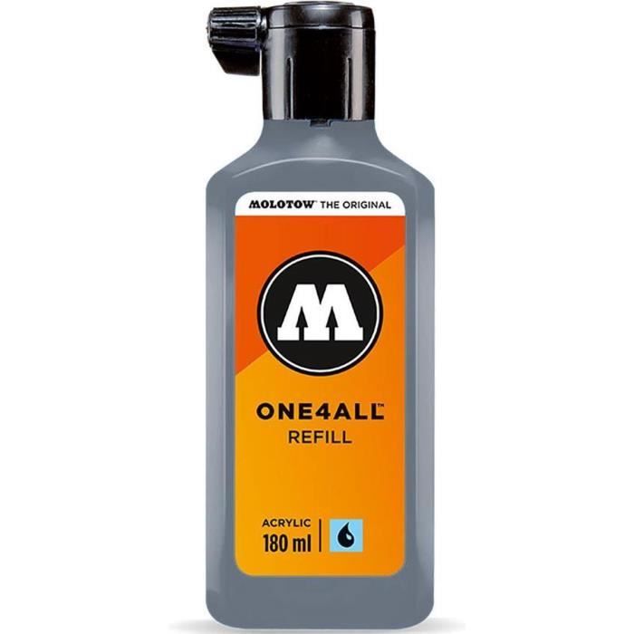 Peinture acrylique - Molotow - ONE4ALL REFILL 180 ML - Cool Grey Pastel - Mat - Professionnel