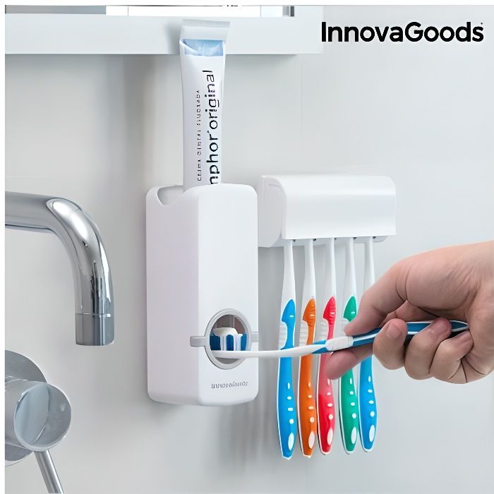 Distributeur de Dentifrice - InnovaGoods - V0100857 - Blanc - ABS - Pratique et hygiénique